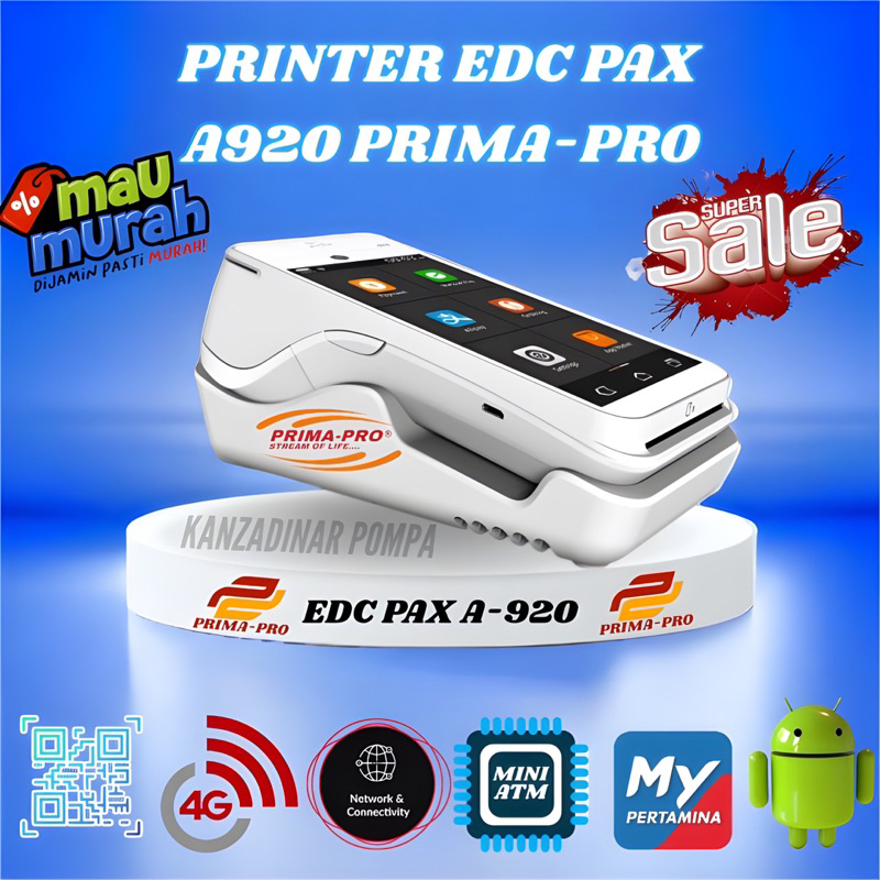 Mesin Printer edc android pax A920 mesin Printer spbu mypertamina A920