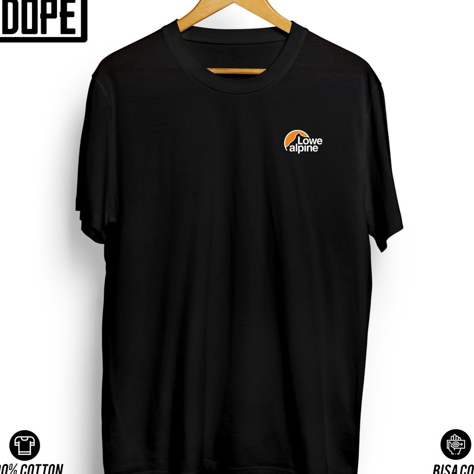 New Stock Kaos Outdoor Lowe Alpine Premium Kaos Pendaki Gunung Hiking Baju Pria Wanita Tshirt Katun 