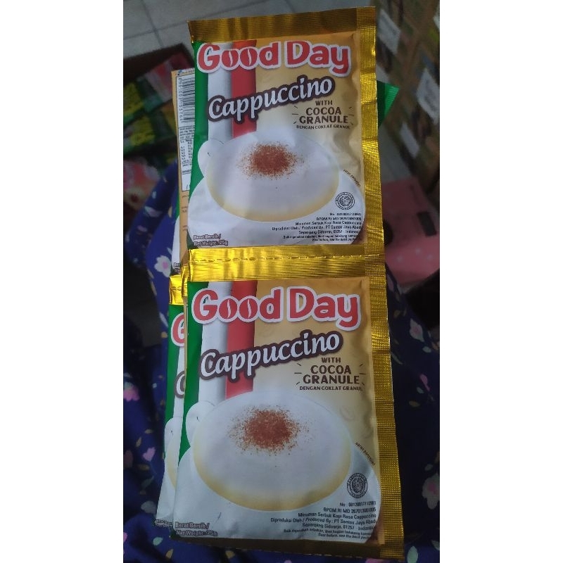 

Good Day Cappuccino With Cocoa Granule 1 Renteng isi 10 Sachet