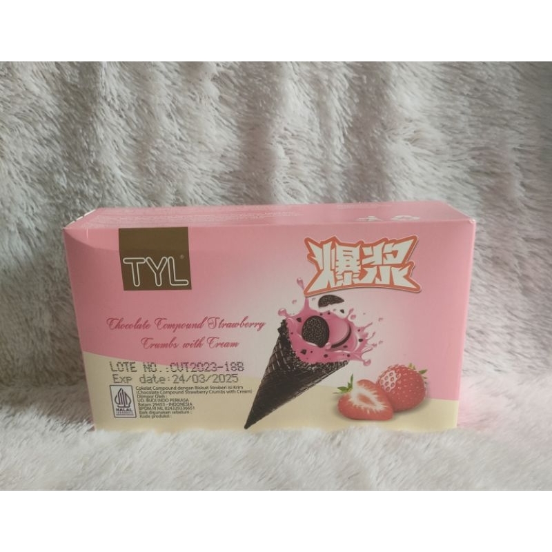 

TYL Chocolate Compound With Cream/Biskuit Bentuk Ice Cream Isi Coklat Compound