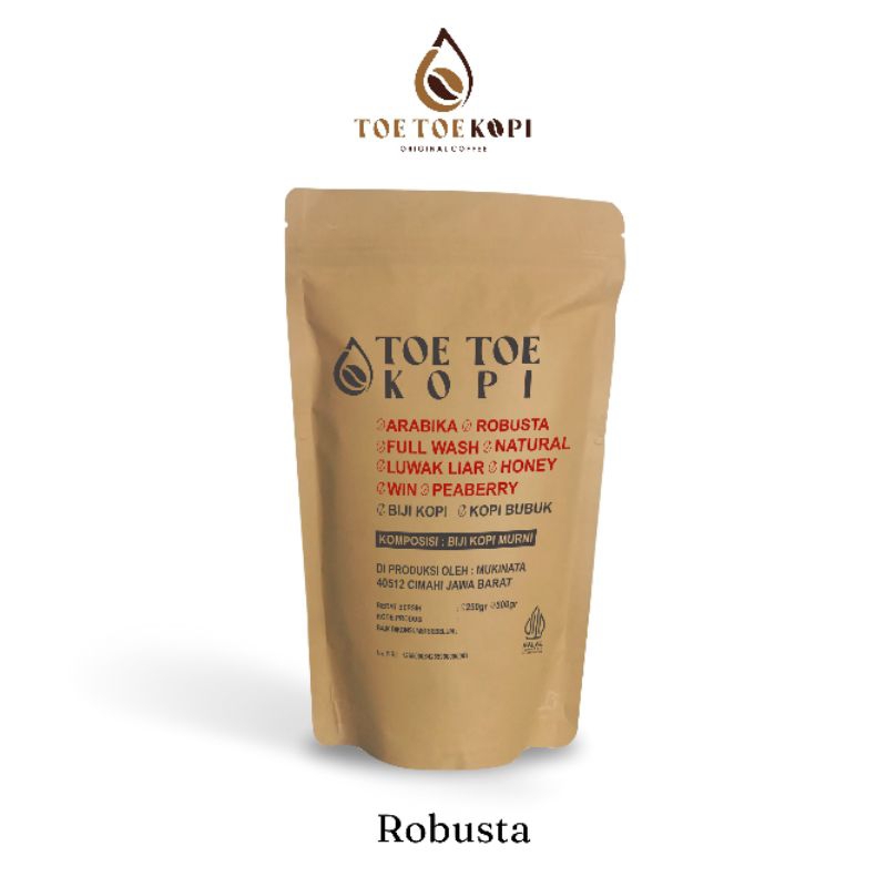 

Toe Toe Kopi Robusta 250gr