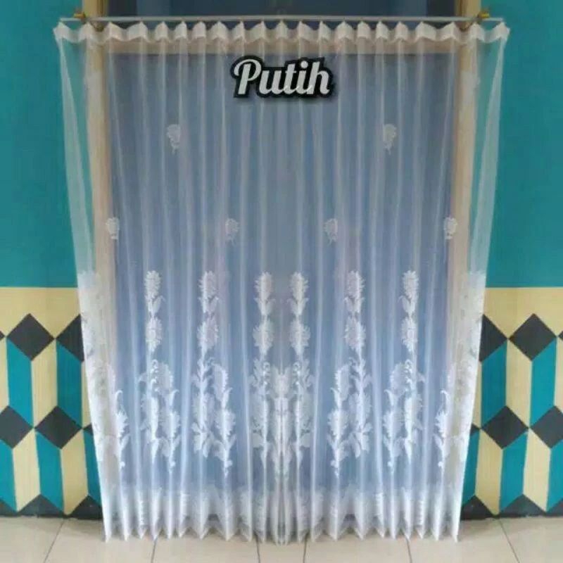 [GROSIR] VITRASE GORDEN MOTIF BUNGA MATAHARI