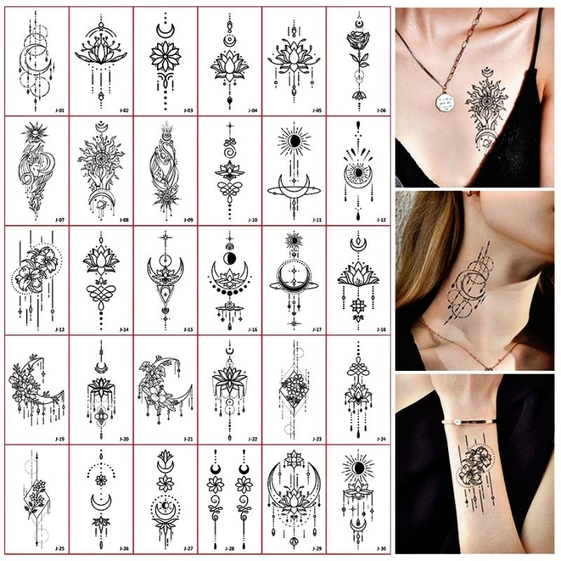tatto temporer/ tatto temporary GAMBAR HENNA paket murah random