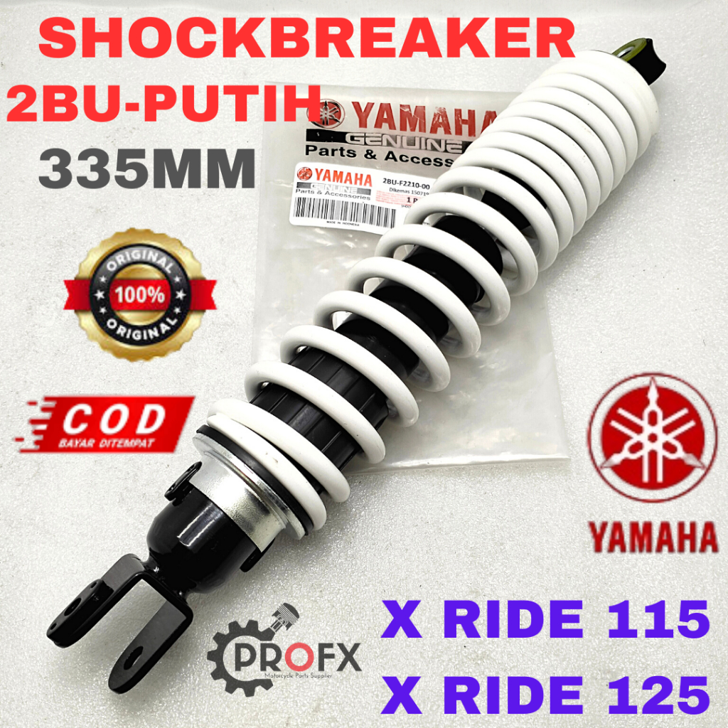 SHOCKBREAKER 2BU PUTIH YAMAHA X RIDE 115 X RIDE 125 KUALITAS ORIGINAL ASLI YGP SOK BELAKANG SHOK