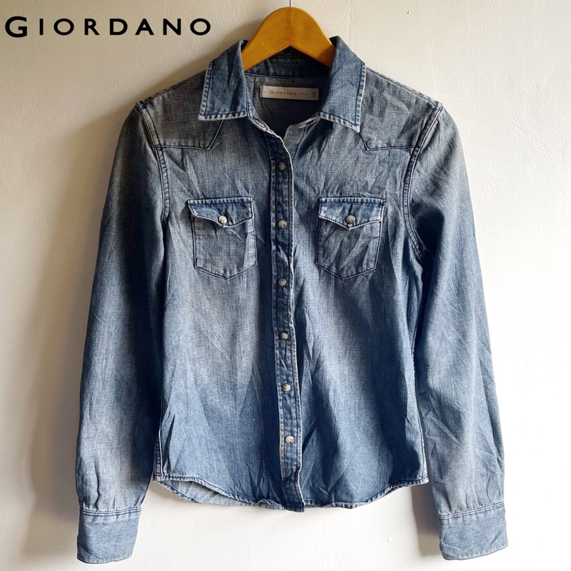 kemeja jeans giordano