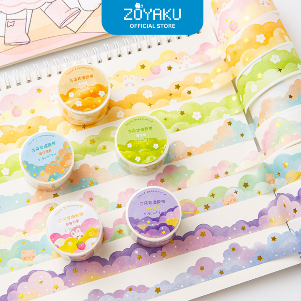 

(3m) Stiker Washi Tape Awan DIY Design Dekorasi Buku Scrapbook Kreatif STK2012