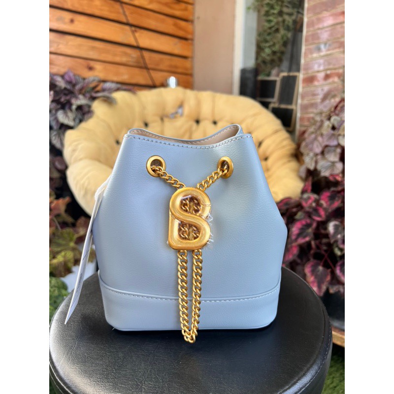 Myra Small Bag Buttonscarves Dusty Blue NEW