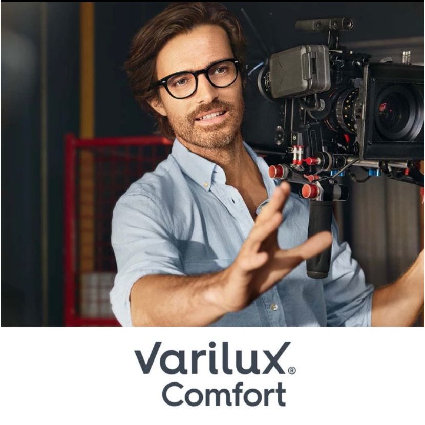 Lensa Progresif Essilor Varilux Comfort Max Blue UV Capture Crizal Sapphire Orma 1.5