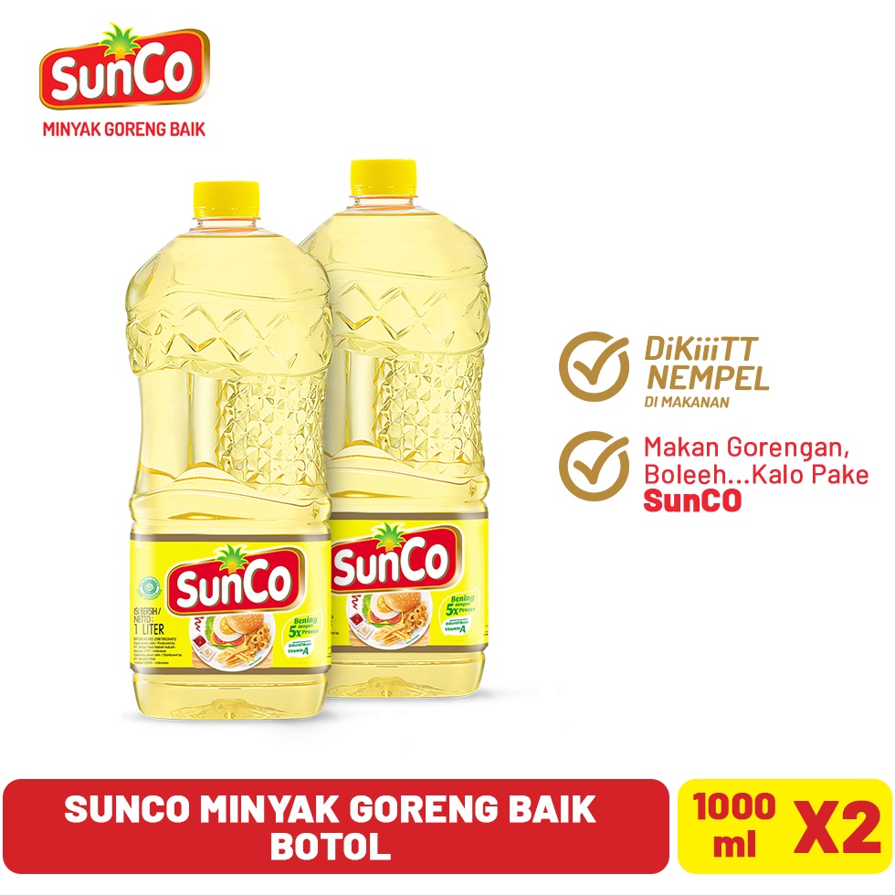 

Terbukti Sunco Minyak Goreng Botol 1L - Twinpack Spesial