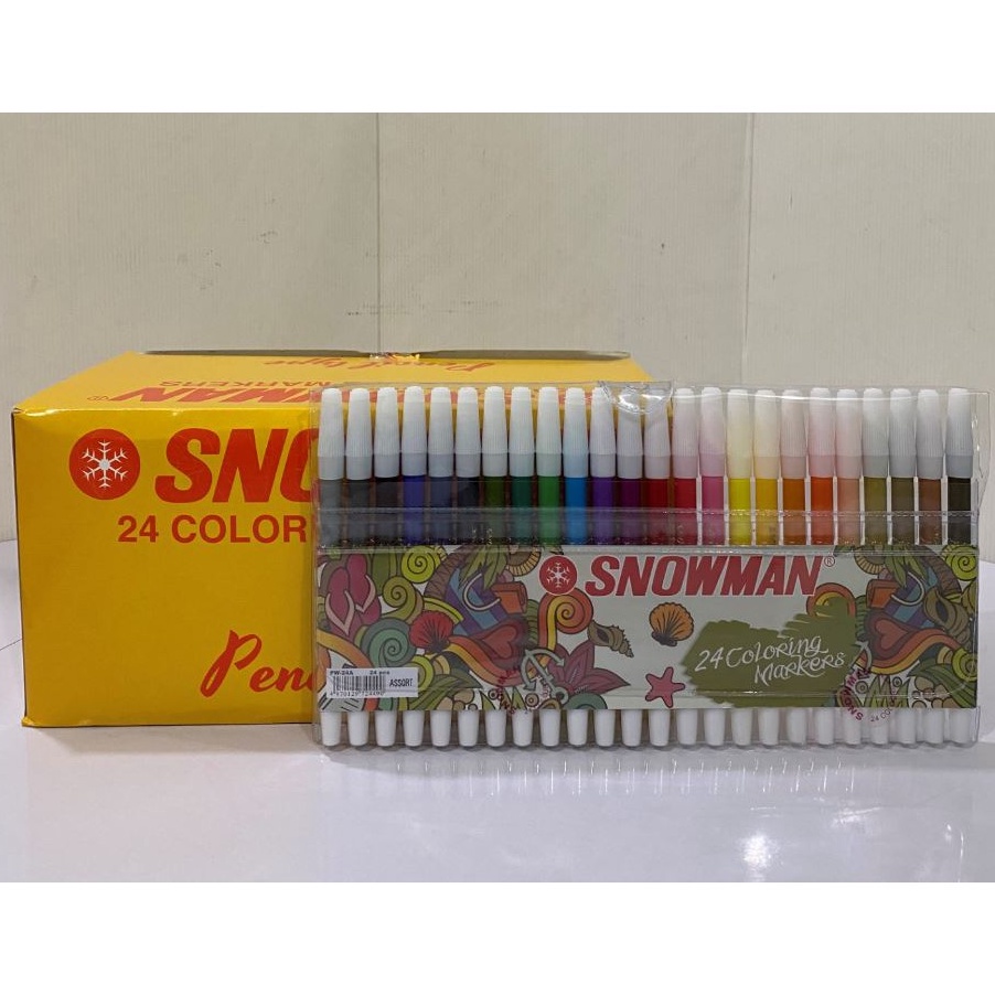

Ready stock Spidol Kecil Snowman 24 Warna (PW-24A) 7FC