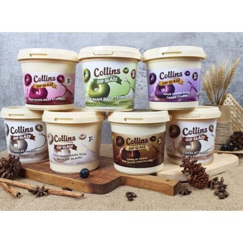 

Stock banyak COLLINS Dip Glaze 1 Kg Coklat Cair Topping Donat Piscok Halal NCT