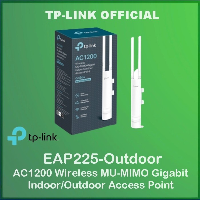 Tp-Link EAP225-OUTDOOR AC1200 Wireless MU-MIMO Gigabit Indoor/Outdoor
