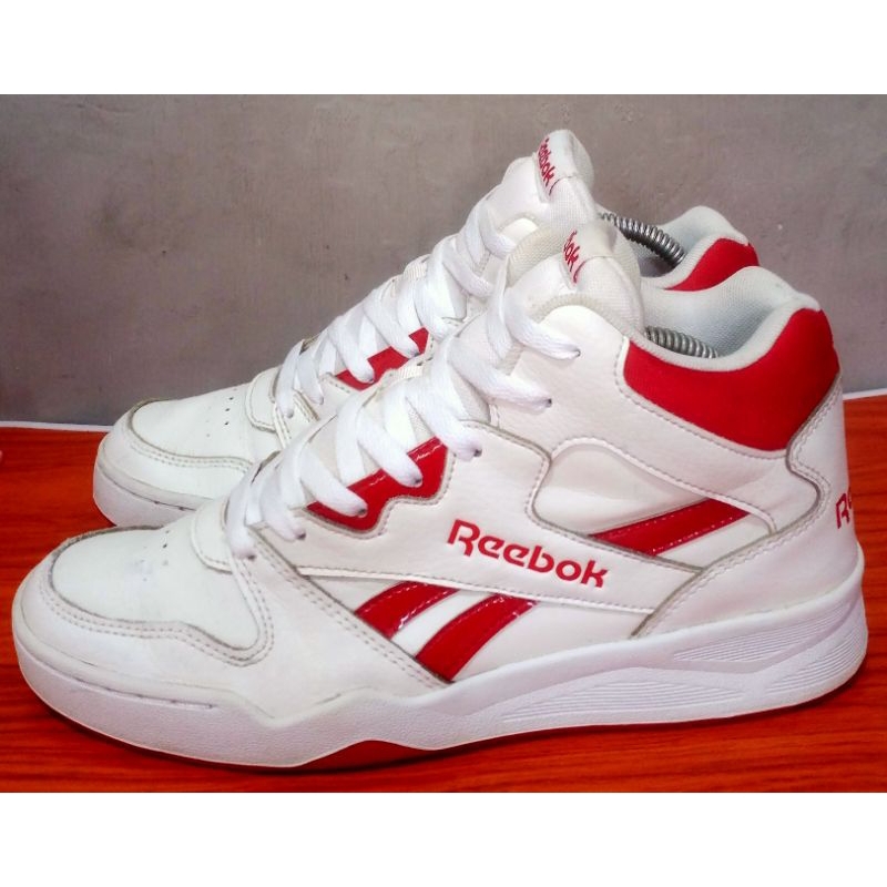 Sepatu pria kulit Reebok basket merah putih Original