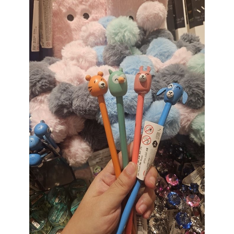 

FLYING TIGER FTC PENCIL WOODEN WITH FIGURE ANIMALS PENSIL TULIS DENGAN FIGURE BINATANG UNIK LUCU