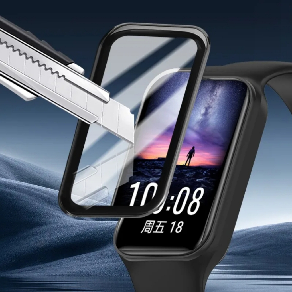 Pet Pmma Scren Guard Protector Anti Gores Layar Xiaomi Samrt Band 8 Active Smartband 8 activer - Fas