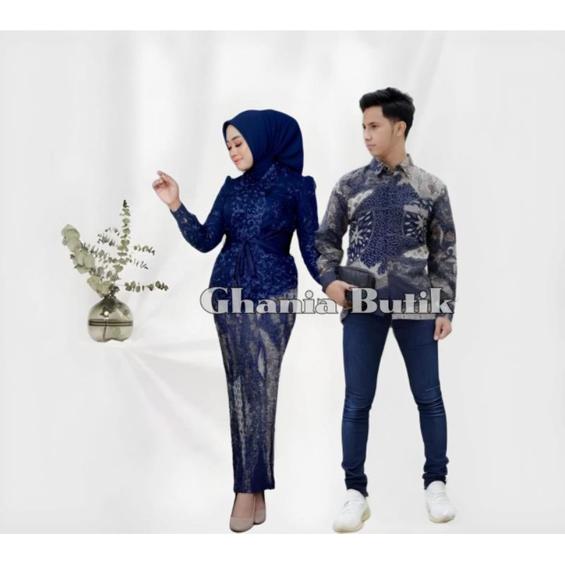 TYH KAPELAN SUAMI ISTRI - COUPLE BATIK - SETELAN KEBAYA MODERN - KEBAYA WISUDA ATASAN KEBAYA SET