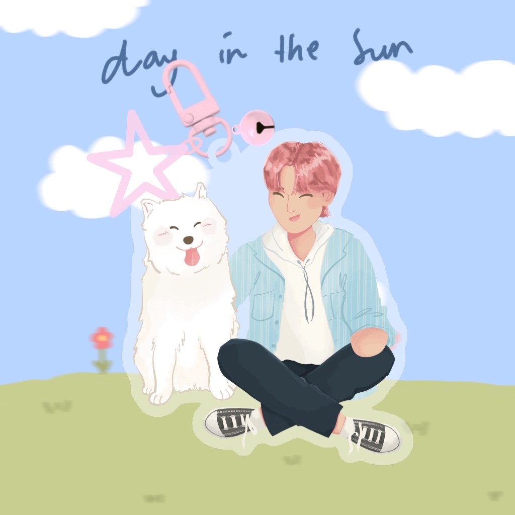 Jeno & Samoyed Keychain