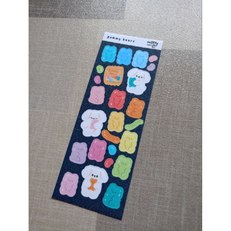 

Milkyyjoy Deco Sticker Sheet - Gummy Bears / Sticker Dekorasi tema Gummy Bears