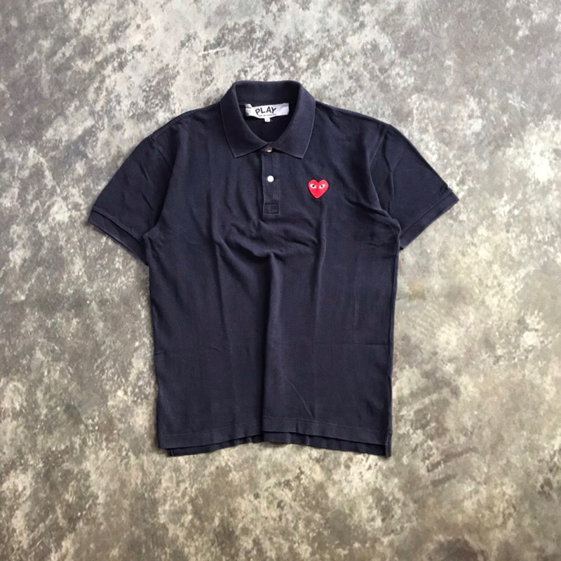 POLO SHIRT PLAY CDG BASIC (NAVY) & TENGU (BLACK) ORIGINAL SECOND
