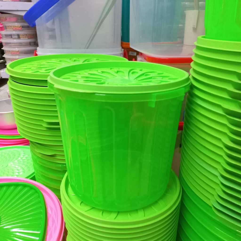 Toples Rachel 5 Ltr Green Frutea New | Toples Kerupuk / Makanan / Serbaguna Plastik HIJAU