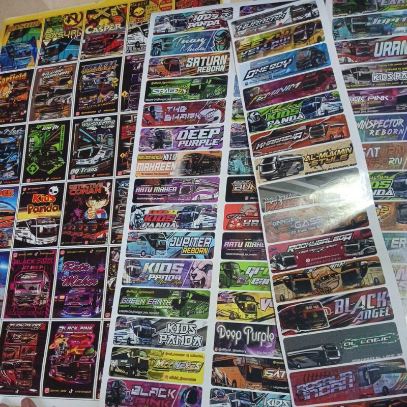 

sticker bus Basuri 1 lembar isi 45/sticker bus mania/stiker bus Basuri kids