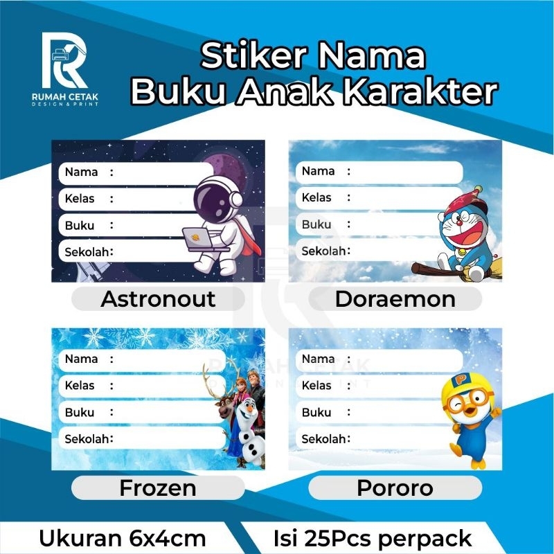 

PROMO !! Stiker Nama Buku Anak Karakter