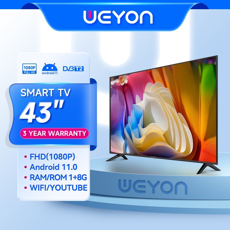[FREE PACKING KAYU] WEYON Sakura Smart Digital 43 Inch 43" FHD LED TV Murah Android 11
