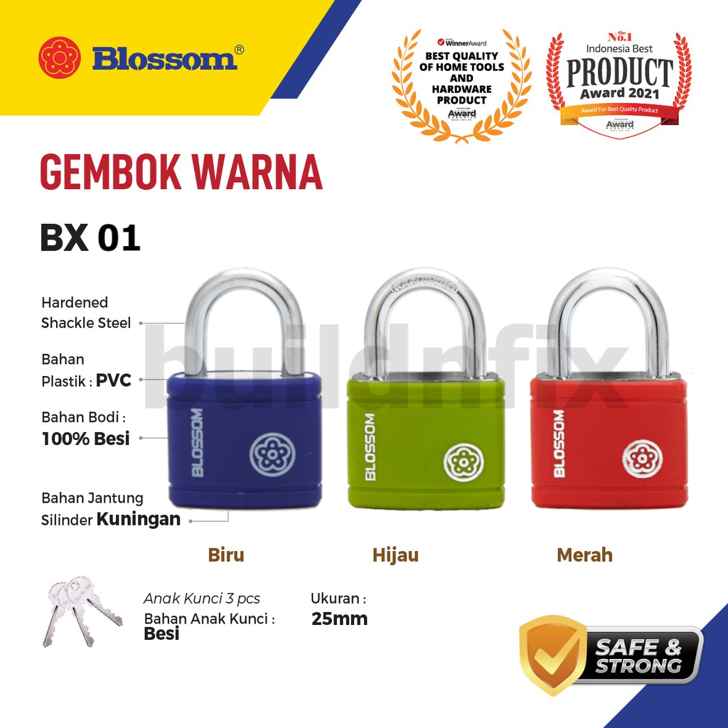 BLOSSOM - GEMBOK BAJA ABS COVER BX01 25MM
