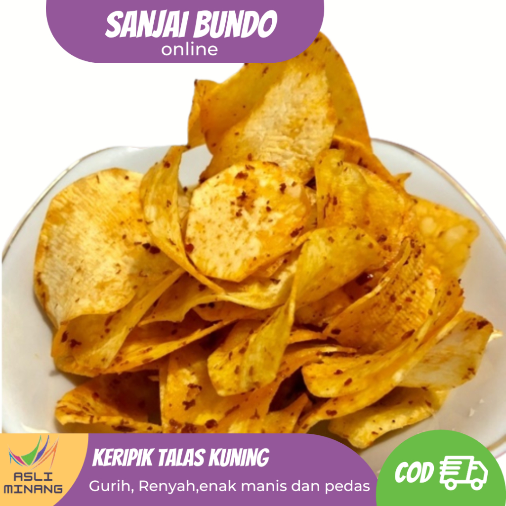 

Sanjai Bundo - Keripik Talas Original Asli Minang - 100 gram