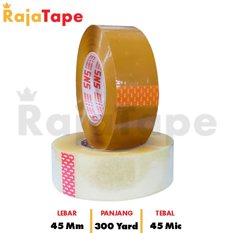 

10.10 Flash Sale Lakban Bening / Coklat 300 Yard x 45 Mm x 45 Mic Sticky N Strong (SNS)