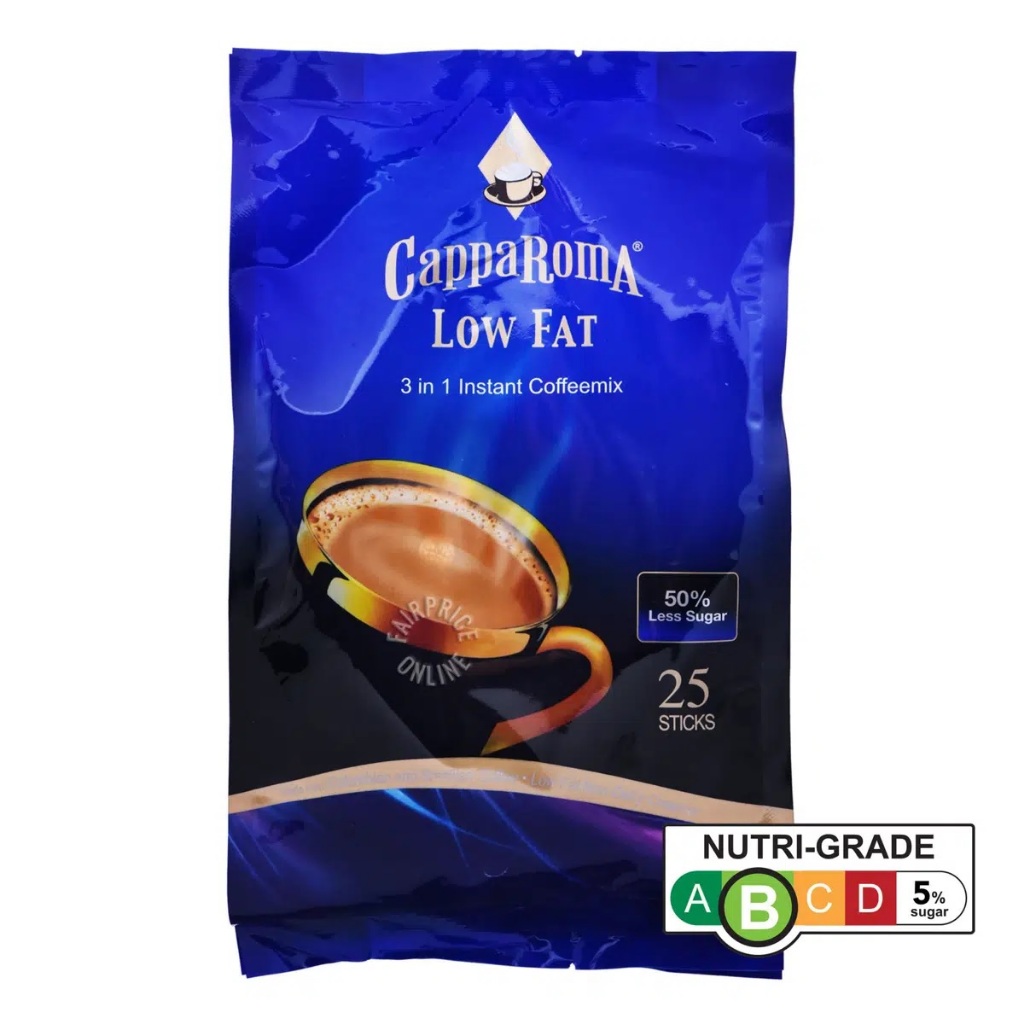 

CappaRoma 3 in 1 Instant Coffeemix Low Fat 50% Less Sugar 25sX18g