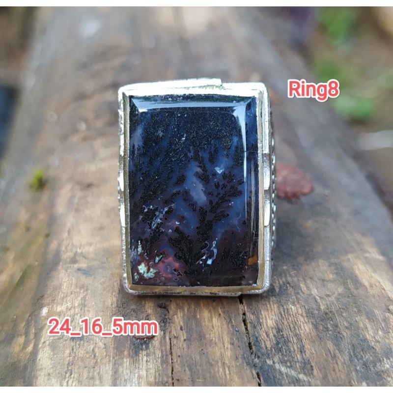 batu akik mata cincin pancawarna motif rande unik cristal tembus cahaya