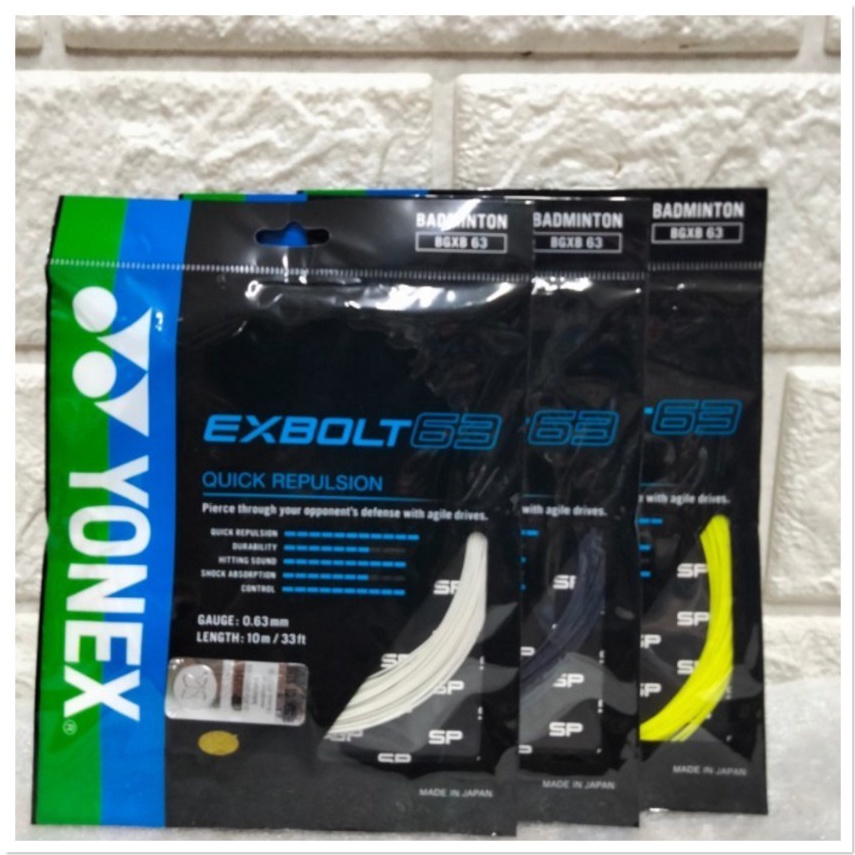 Terbaik.. SENAR RAKET BADMINTON  YONEX EXBOLT 63 ORIGINAL 100%