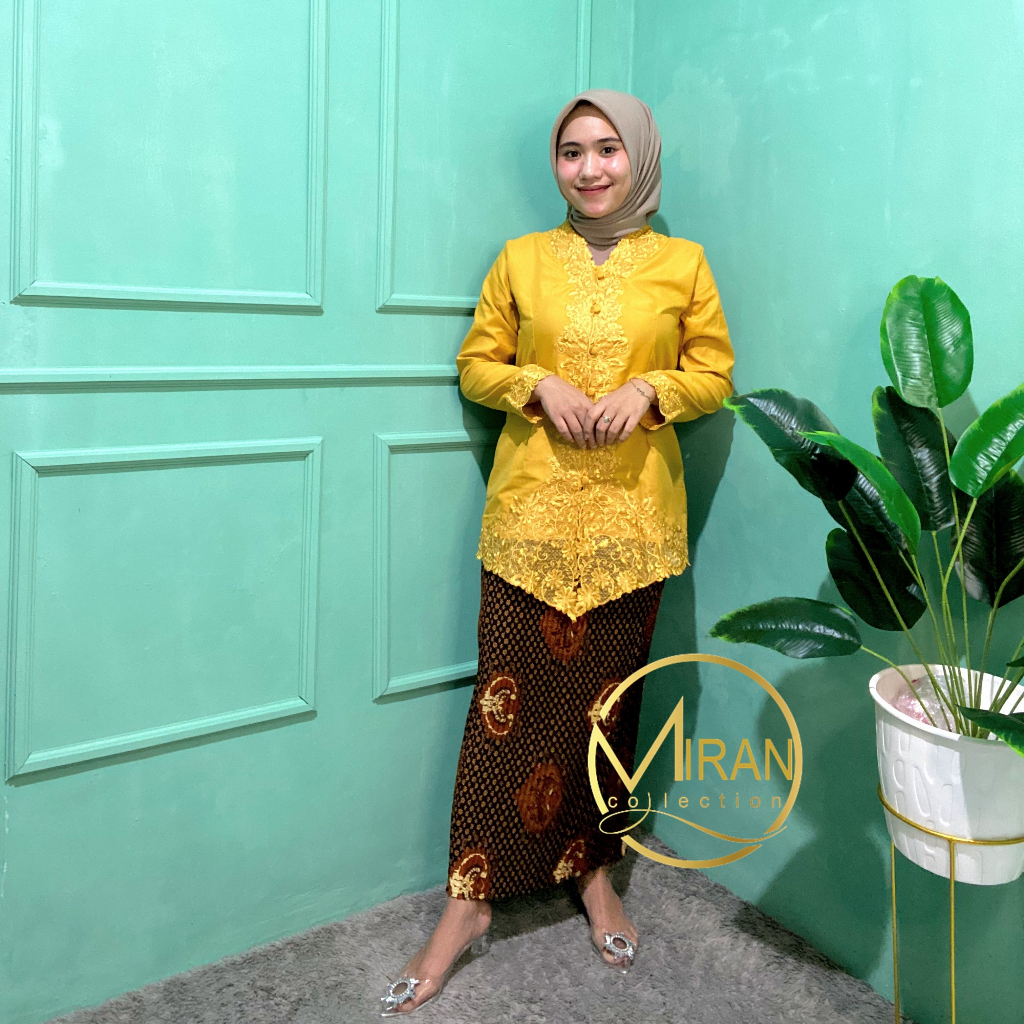 Bisa COD Kebaya Modern Jumbo LD 120 130 Kombinasi Bordir Terbaru Kebaya Encim Bordir Betawi Mewah