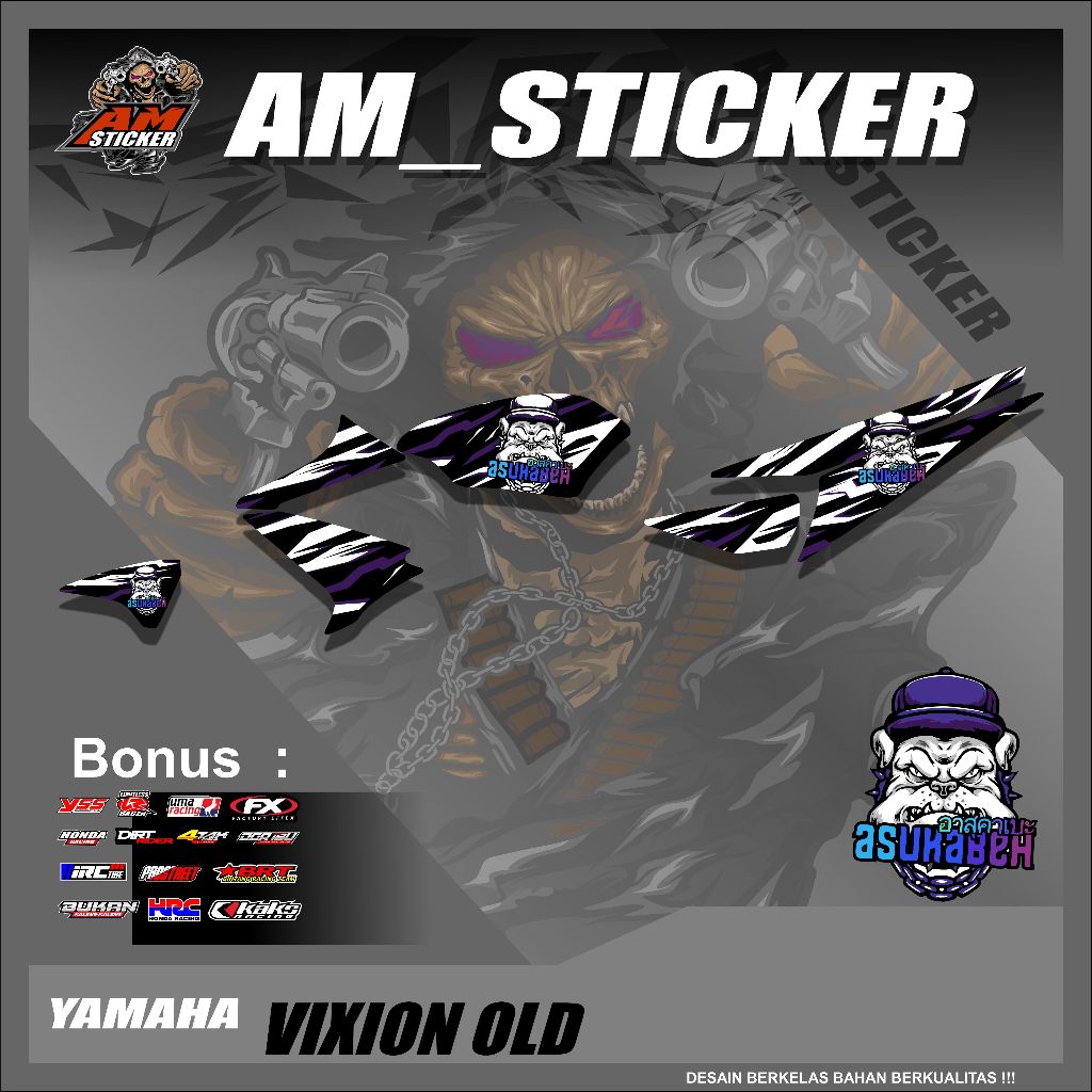 Striping Yamaha Vixion Old - Striping Variasi List Vixion Old KARTUN Semi full
