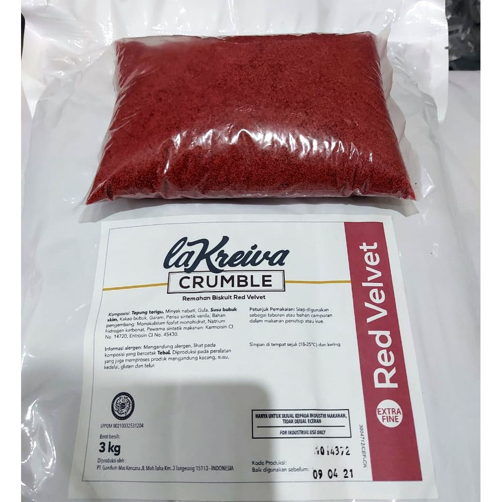 

LA KREIVA Crumble Fine Red Velvet Repack 250 Gram