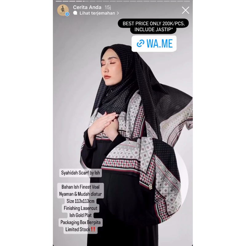 Syahidah Scarf by Iymelsayshijab Ish
