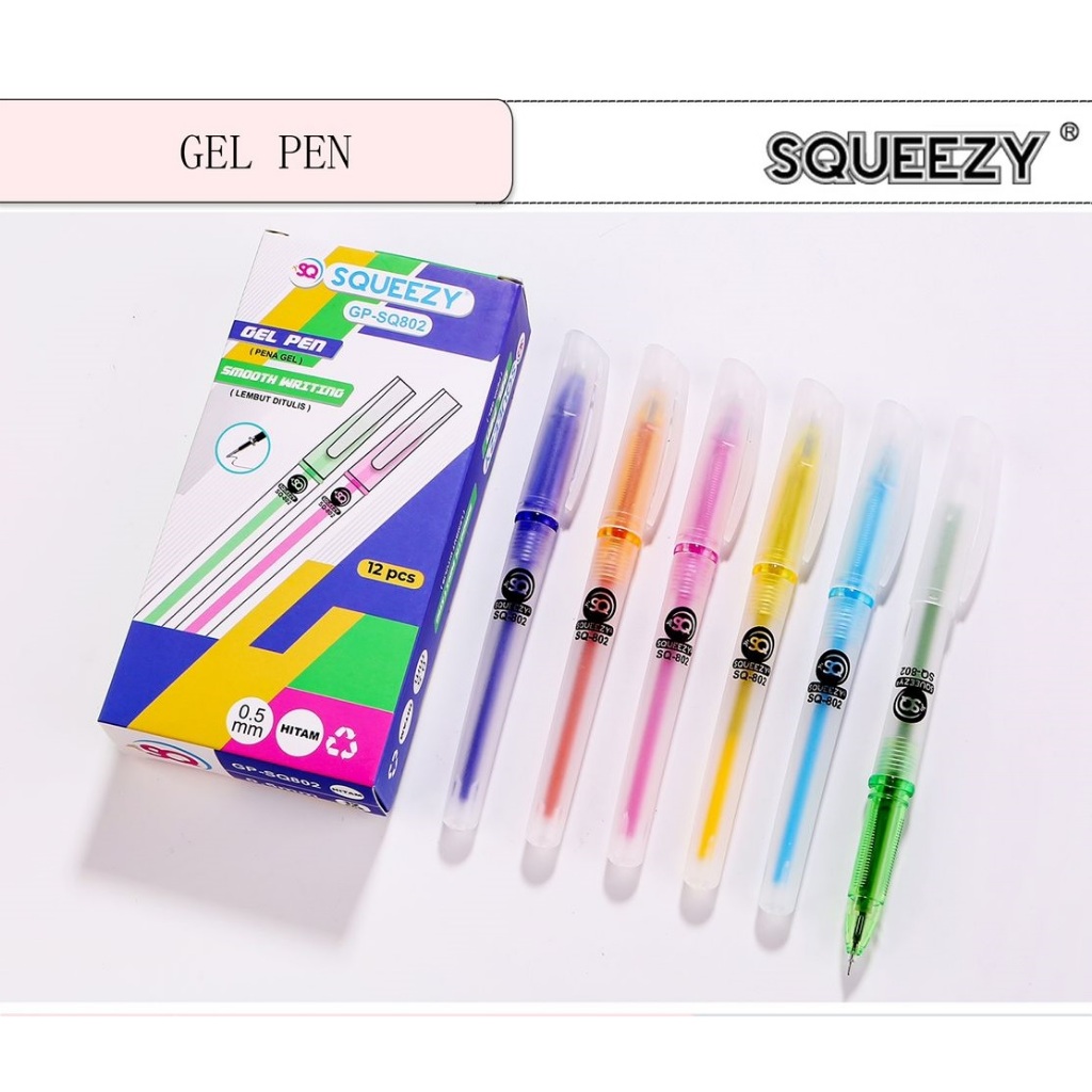 

Pulpen Gel SQUEEZY SQ-802 (1 pack)