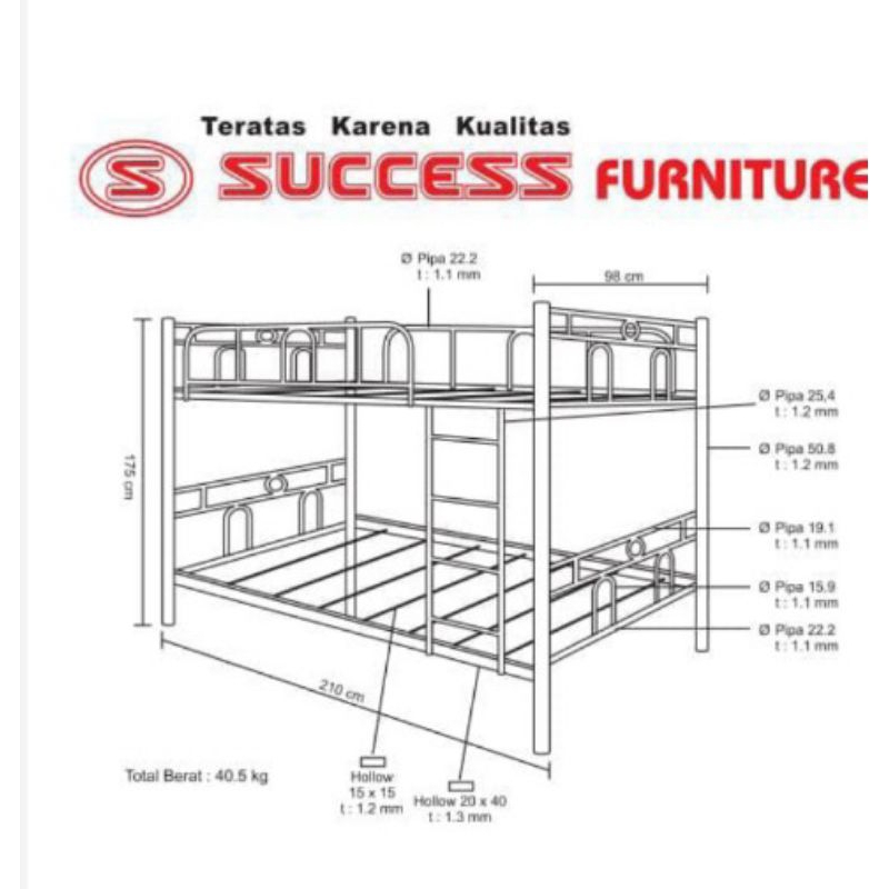 Ranjang Tingkat/Ranjang Besi