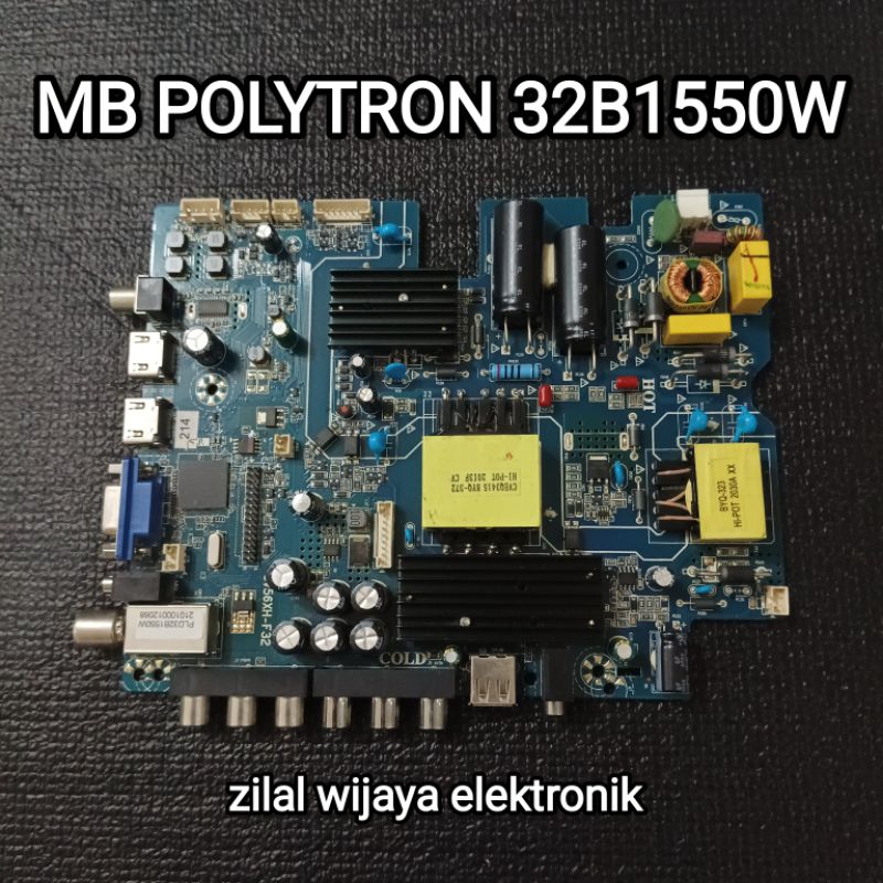 POLYTRON 32B1550W - MB - MAINBOARD - MOTHERBOARD - BOARD - MOBO - MODUL TV LED - MESIN TV