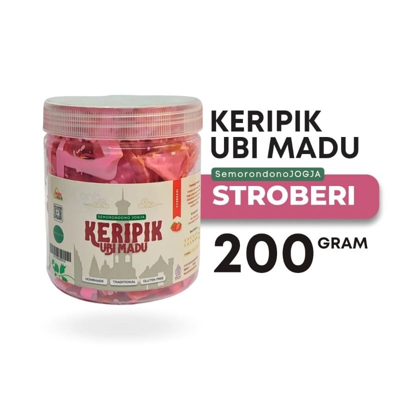 

Keripik Ubi Madu Strowberi 200gr SemorondonoJOGJA