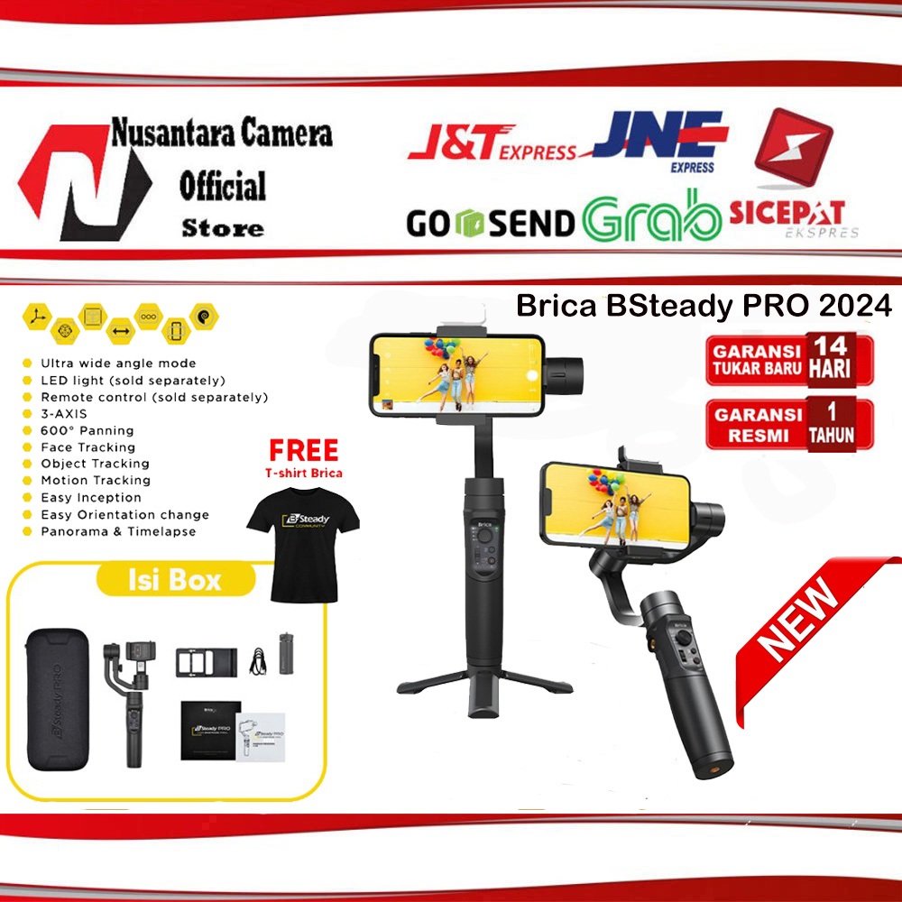 Brica BSteady PRO 2024 B Steady Smartphone & Action Cam Ultra Gimbal