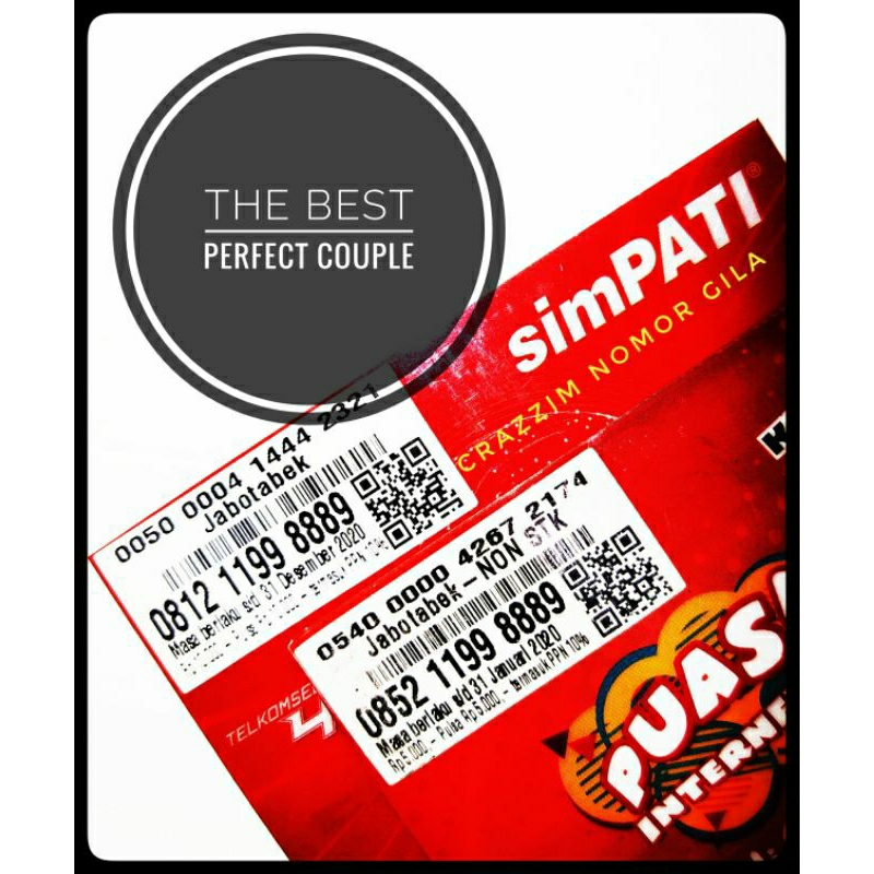 NOMOR CANTIK TELKOMSEL SIMPATI KARTU AS COUPLE 8889. NO CANTIK 0812. 0852