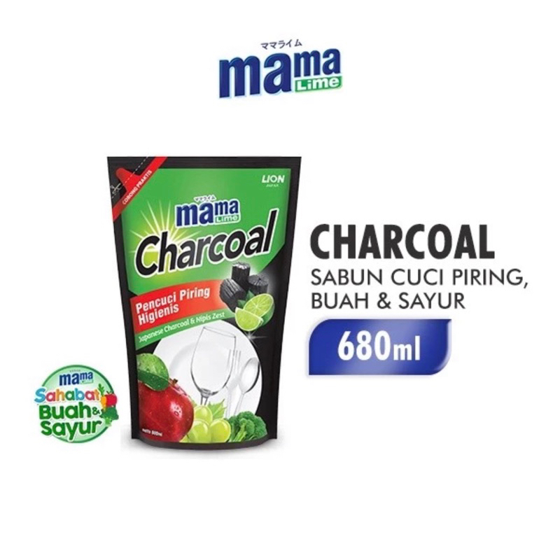 Sabun Cuci Piring Mama Lime Charcoal / Mama Lemon Charcoal