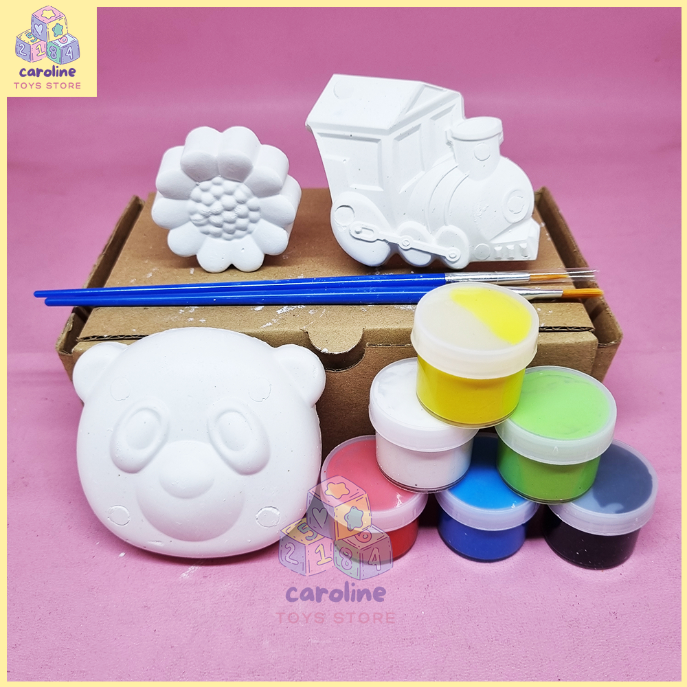 

Paket Lukis Gypsum Anak Paket Lengkap Lukis Anak Free Cat Air dan Kuas