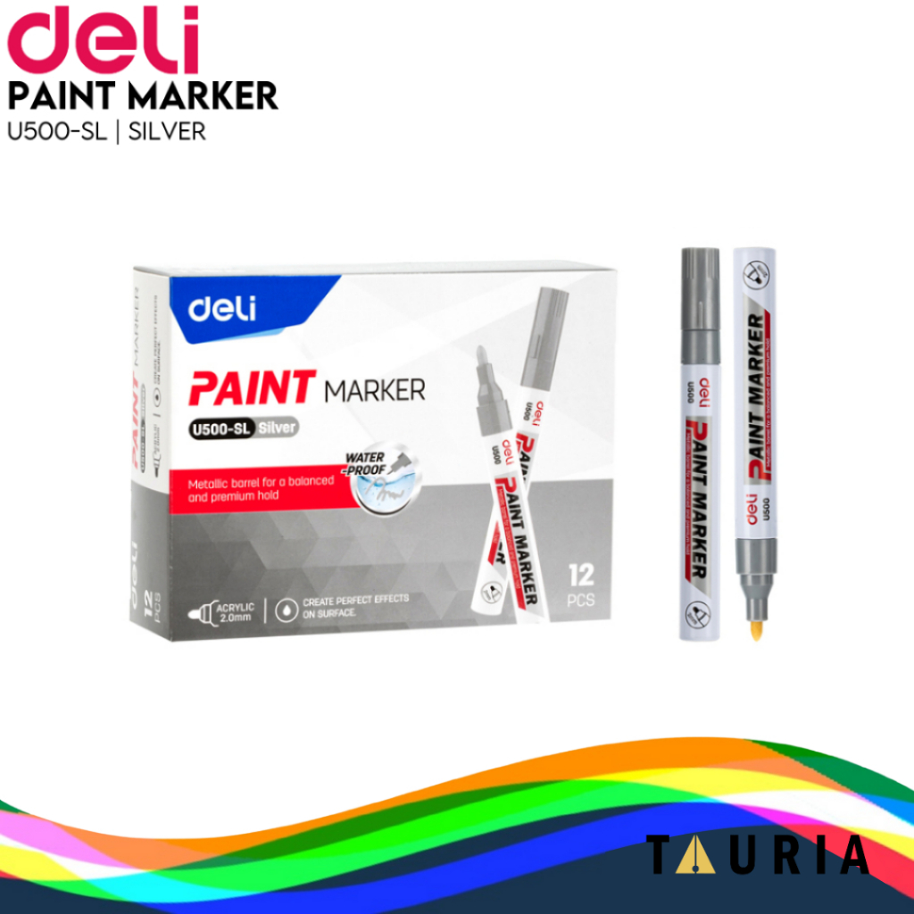 

Deli Paint Marker / Spidol Ban / Spidol Gambar Anti Air Multifungsi Tip 2mm EU500