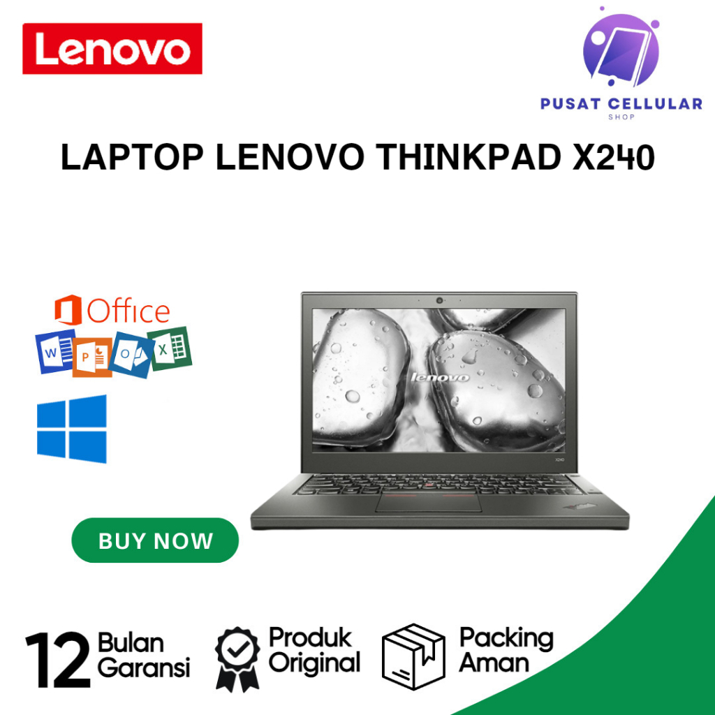 Laptop 12 inch Core i3 Gen 4 TERMURAH Lenovo Thinkpad X240 // WIN 10 // FREE TAS