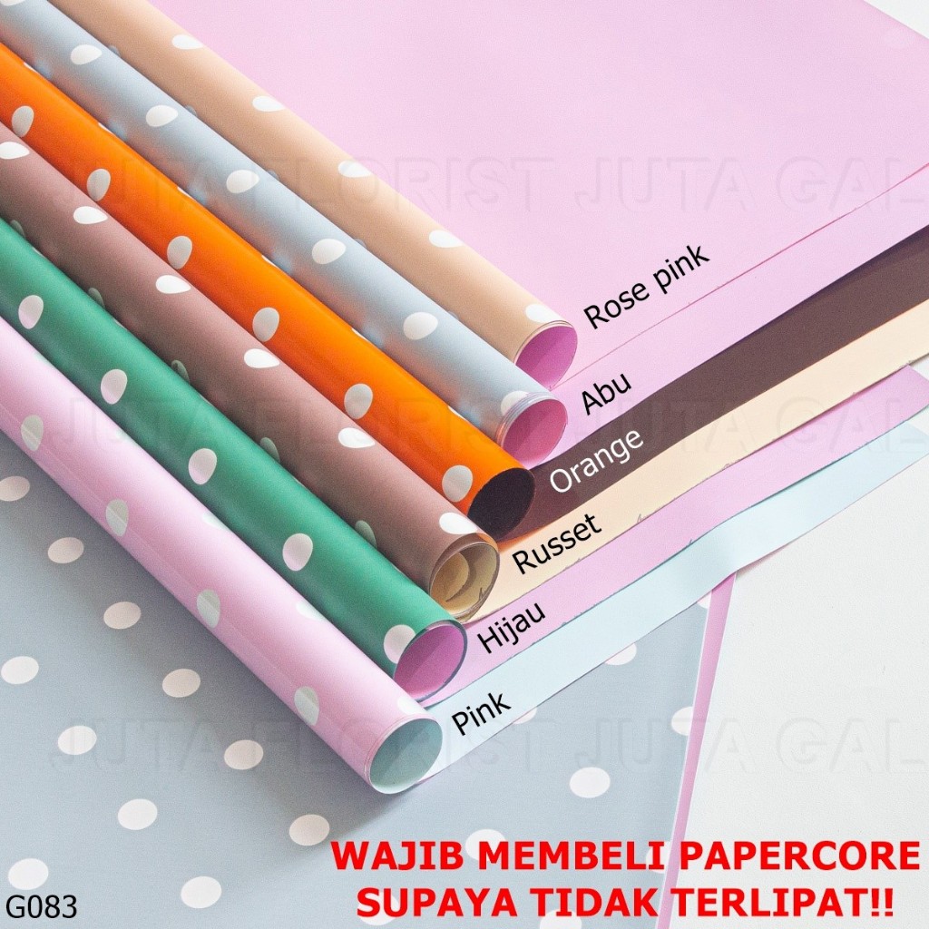 

Kertas BUKET KADO Cellophane MOTIF Polkadot G083 [ ISI 5 LEMBAR]