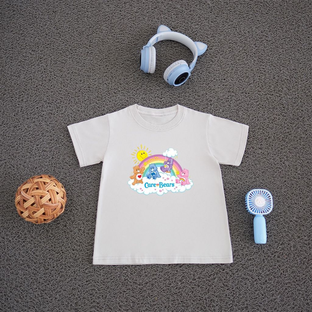 KAOS ANAK PEREMPUAN CARE BEARS/ BAJU ANAK PEREMPUAN CARE BEARS/ KAOS ANAK BAHAN COMBED/ KAOS ANAK PE