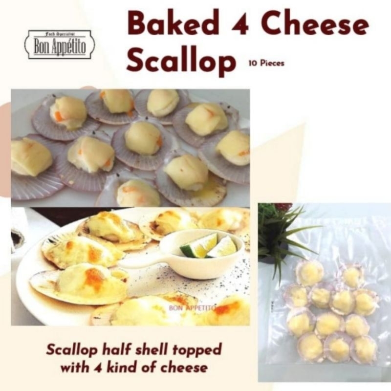 

Baked 4 Cheese Scallops